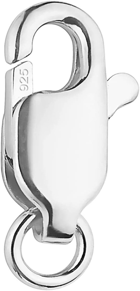 Sterling Silver .925 Rounded Lobster Clasp 3 Sizes Choose your