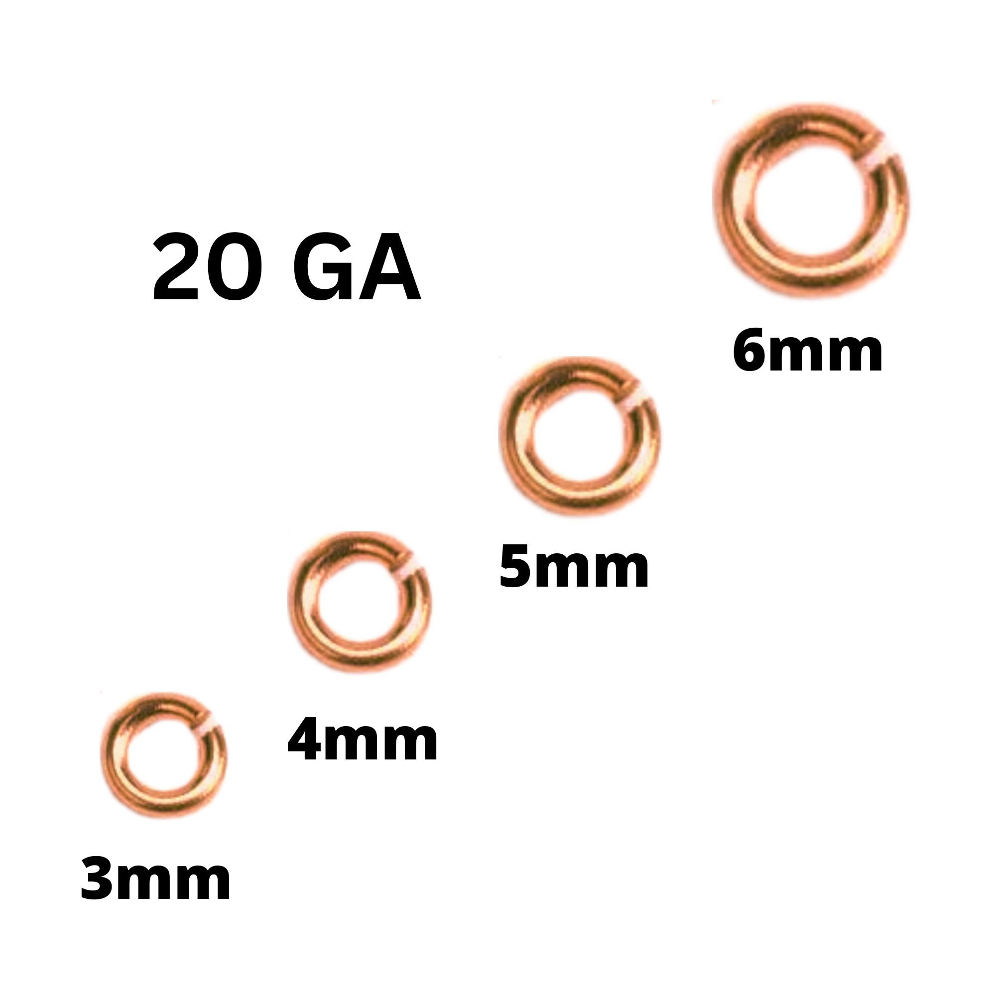JewelryMaven 14k Rose Gold Oval Jump Ring Connector – 4.5mm OD, 20ga – Made In USA