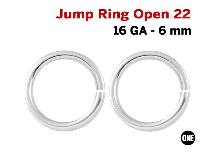 12/Pk of 6 MM 16 Gauge/.050 .1887 GM Sterling Silver Jump Rings, SS15060