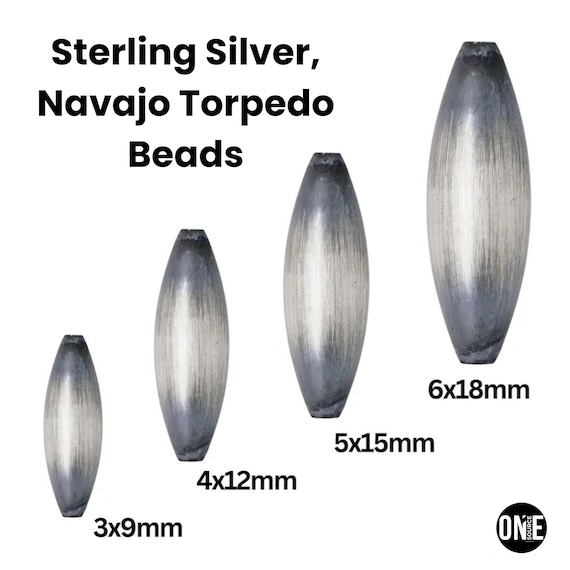 Navajo Tahe ビーズワイヤー 1/20 12K GF×SV925 Navajo Pearls Sterling Silver Oval Beads, Navajo Torpedo Pearls