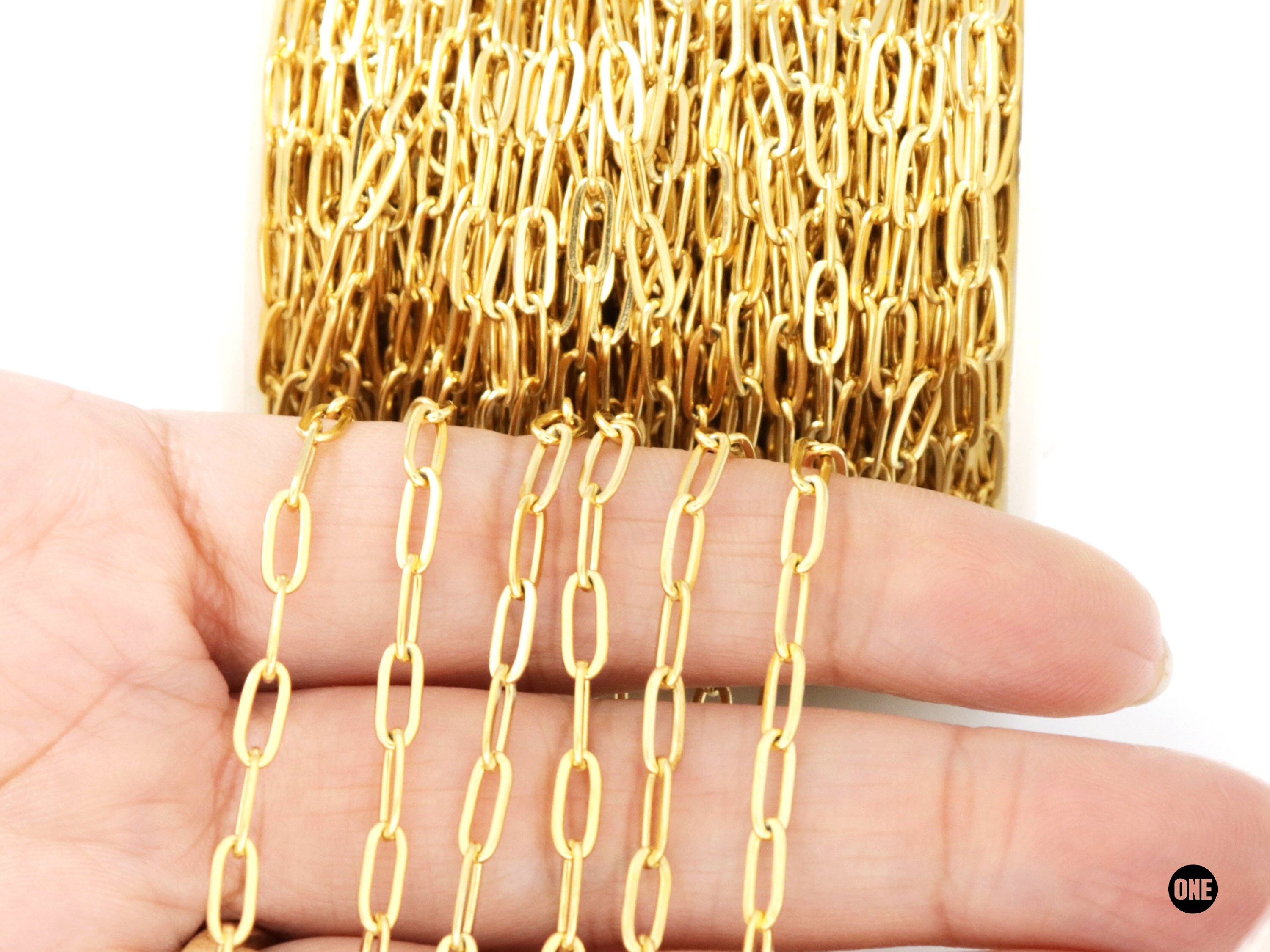 Chunky Paperclip Chain Heavy Gold Plated AntiTarnished Etsy