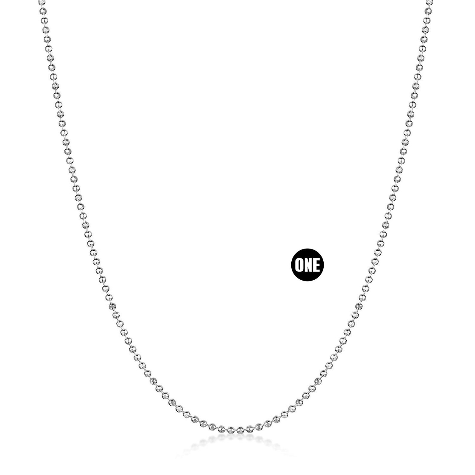 1.01.5 and 2 Mm 925 Sterling Silver Ball Chain Necklace 16 Etsy
