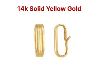 14k SOLID Gold Small Locket Bail, 5.7x2.7mm (14k-100-B)