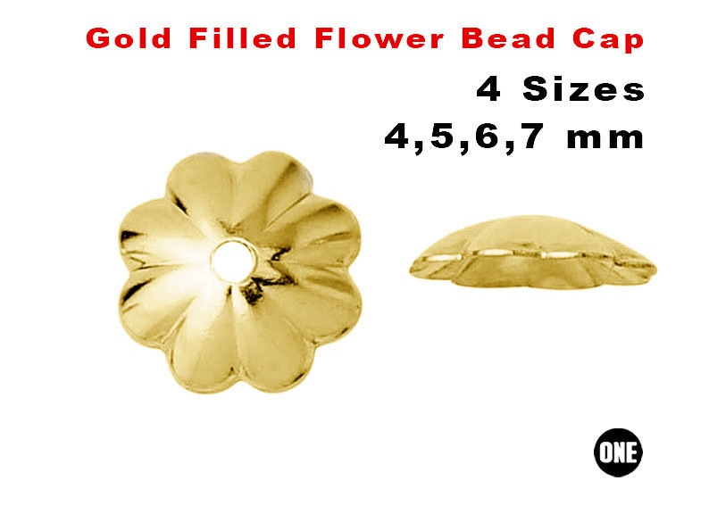 16ct Gold Assorted Metal Flower Bead Caps by hildie & jo