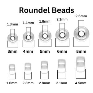 Sterling Silver Roundel Beads, Rondelle Spacer Beads Available in 5 Sizes - 3.2mm, 4.2mm, 5.3mm, 6.3mm & 8.3mm, Wholesale Pricing (SS-2019)