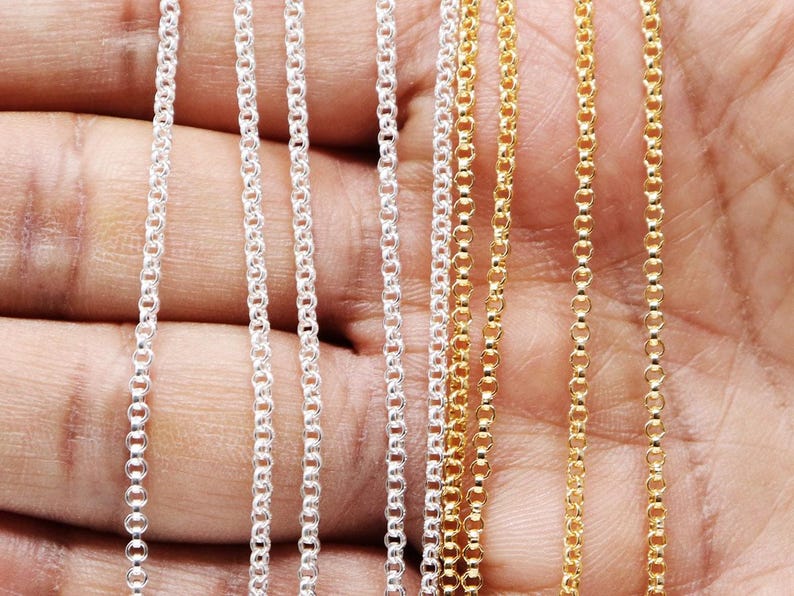 Heavy Rolo Chain, 2 Mm Rolo Chain, 14k Gold Filled Chain, Sterling ...