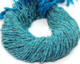 Apatite  2 mm Roundel Faceted Beads, Micro Faceted Rondelles, (APAT-2)