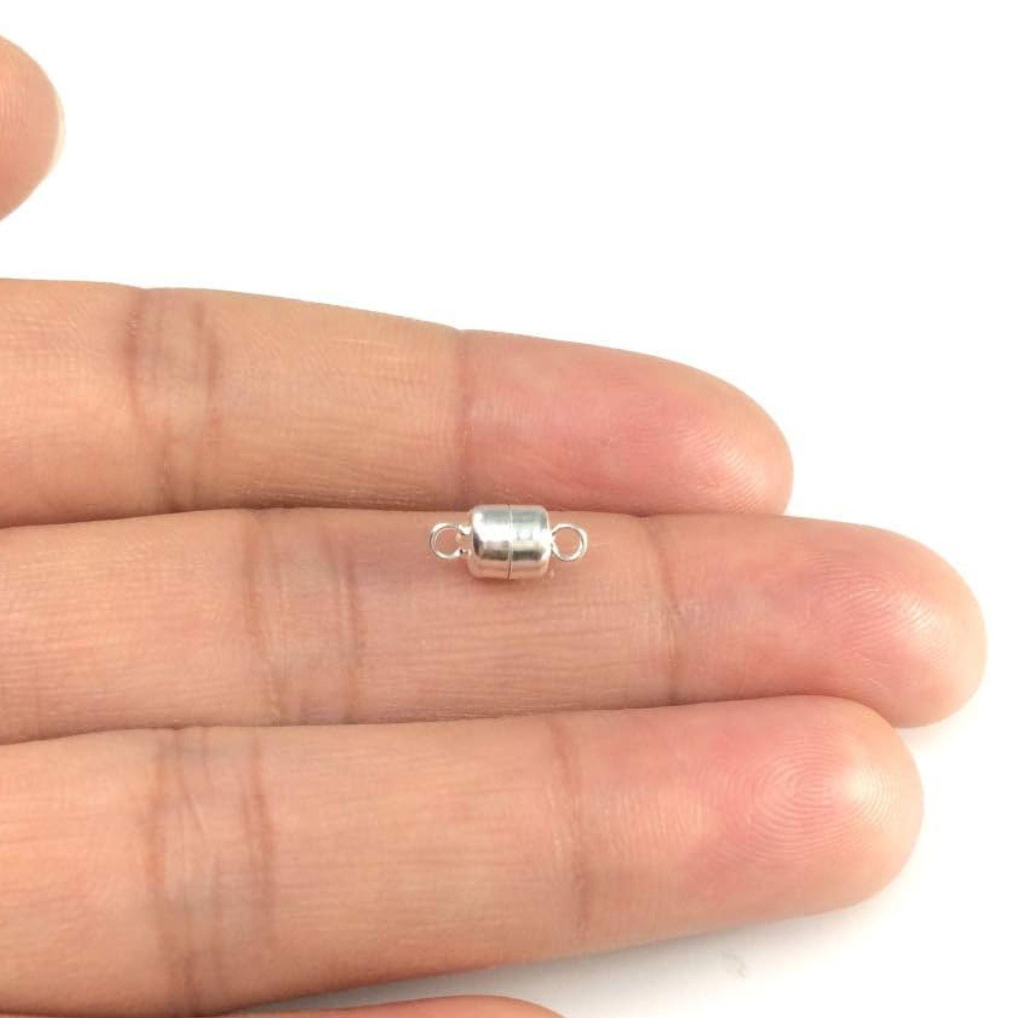 Fermoir Magnétique Argent Sterling 4,5 Mm – Lot De 25 – Pour Bracelet, Collier, Chevillère