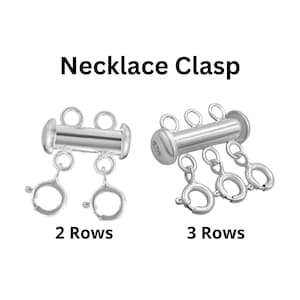 Sterling Silver Layered Detangler Clasp, Multi Necklace Clasp, Silver Tube bar Clasp Available in 2 Rows & 3 Rows- Ships from USA (SS-855)