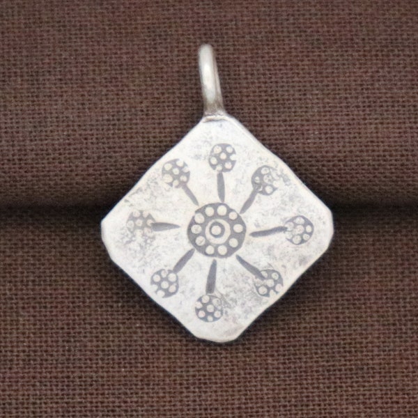 2 of Karen Hill Tribe Silver Flat Diamond Charms, (TH-8118-118)