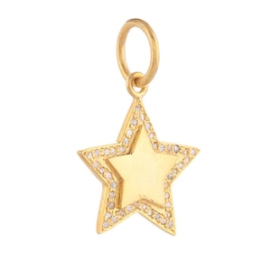 Pave Diamond Small Star Pendant, (DPS-211)