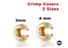 Gold Filled Crimp Covers, 2 Sizes, Wholesale Bulk Pricing, (GF/380) 