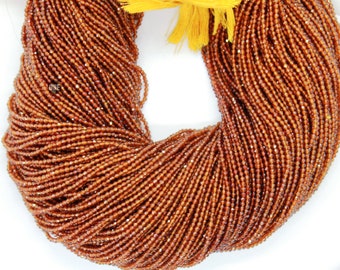 Granate 2 mm Roundel Facetado Perlas, Micro Faceted Rondelles, (GRNT-2)