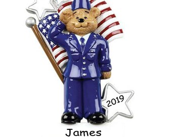 personalized air force teddy bear