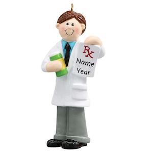 PHARMACIST MAN Personalized Christmas Tree Ornament | Custom Writing PHARMACIST Man Christmas Gifts | Personalized Ornaments