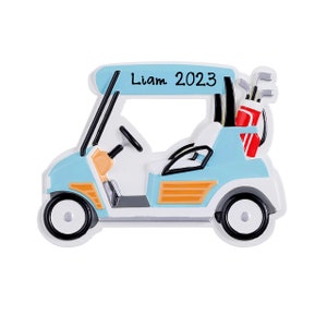 Golf Cart Personalized Christmas Ornament - Personalized Golf Cart Player Christmas Ornament - Free Customization