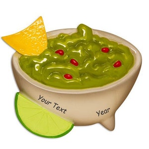 Personalized Guacamole Dip/Bowl Christmas Ornament | 2024 Food Ornaments