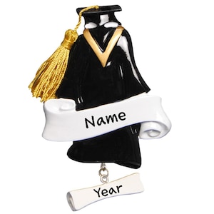 Personalized Graduation Gown Christmas Ornament 2024 | Christmas Decoration Graduate Custom Writing Names Ornament