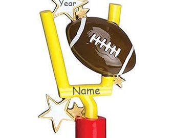 Personalized Football Goal Post Crossbar Christmas Ornament | Custom Writing Football Cross Bar Christmas Gifts Personalized Ornaments 2023