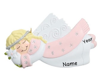 Personalized Flying Angel Christmas Tree Ornament Present Gift Christmas Personalized Flying Angel Ornaments | Free Customization