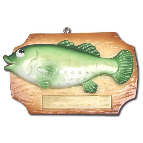 Big Fish Personalized Christmas Ornament 2023 Caught Bass Trout