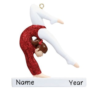 Personalized Gymnastics Christmas Ornament - Custom Writing Gymnast Girl Christmas Gifts - Personalized Ornaments 2024
