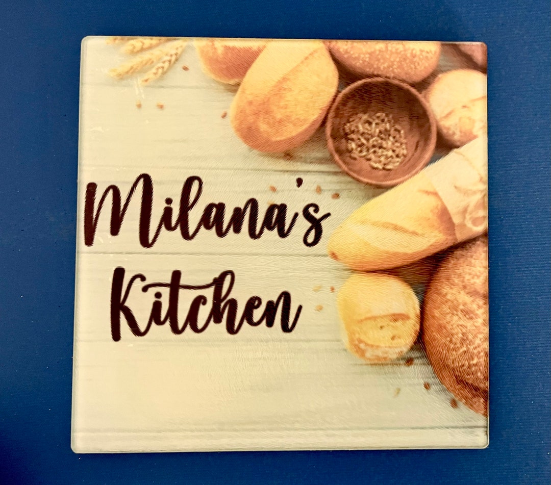 Personalized Glass Cutting Board. Housewarming Gift. Etsy