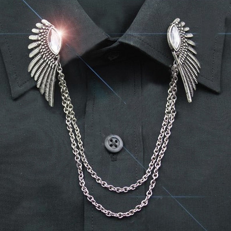 Women Fashion Sweater Shawl Clips Cardigan Collar Holder Brooch Pin Chain Tassel Women Fashion Sweater Shawl Clips Cardigan Collar Holder Brooch Pin Chain Tassel