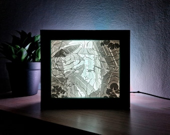 Sunken City Shadow Box: Handmade Paper Cutting Light-Up Frame