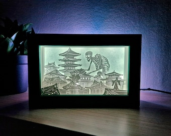 Gashadokuro Shadow Box: Handmade Paper Cutting Light-Up Frame