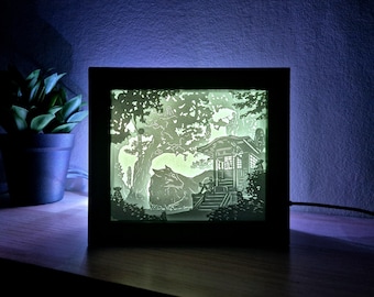 Natsume's Book of Friends Shadow Box: Handmade Paper Cutting Light-Up Frame