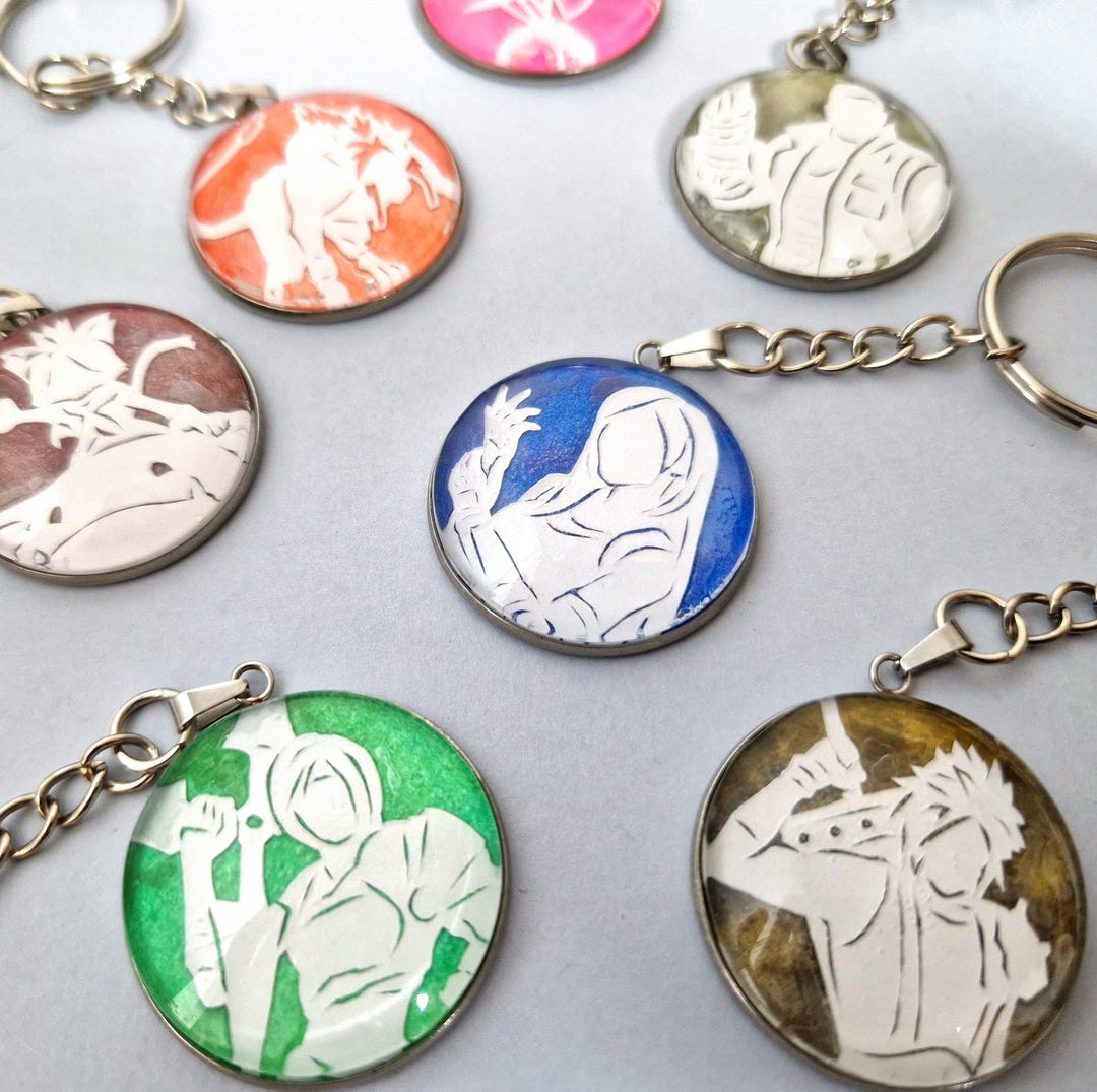 Paper Keychaions Final Fantasy 7 Keychains: Handmade Paper Cutting Art - Etsy