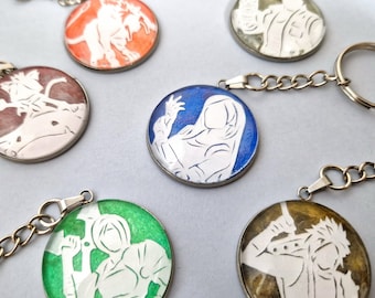 Final Fantasy 7 Keychains: Handmade Paper Cutting Art