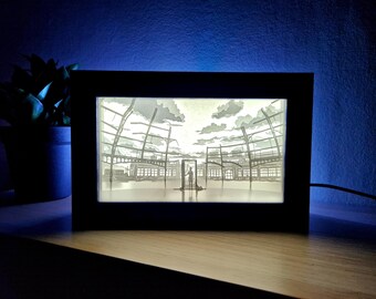 Suzume Shadow Box: Handmade Paper Cutting Light-Up Frame