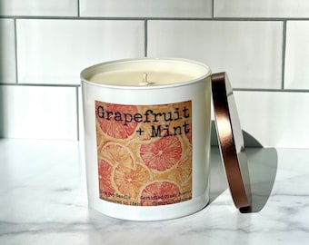 Grapefruit & Mint Soy Candle