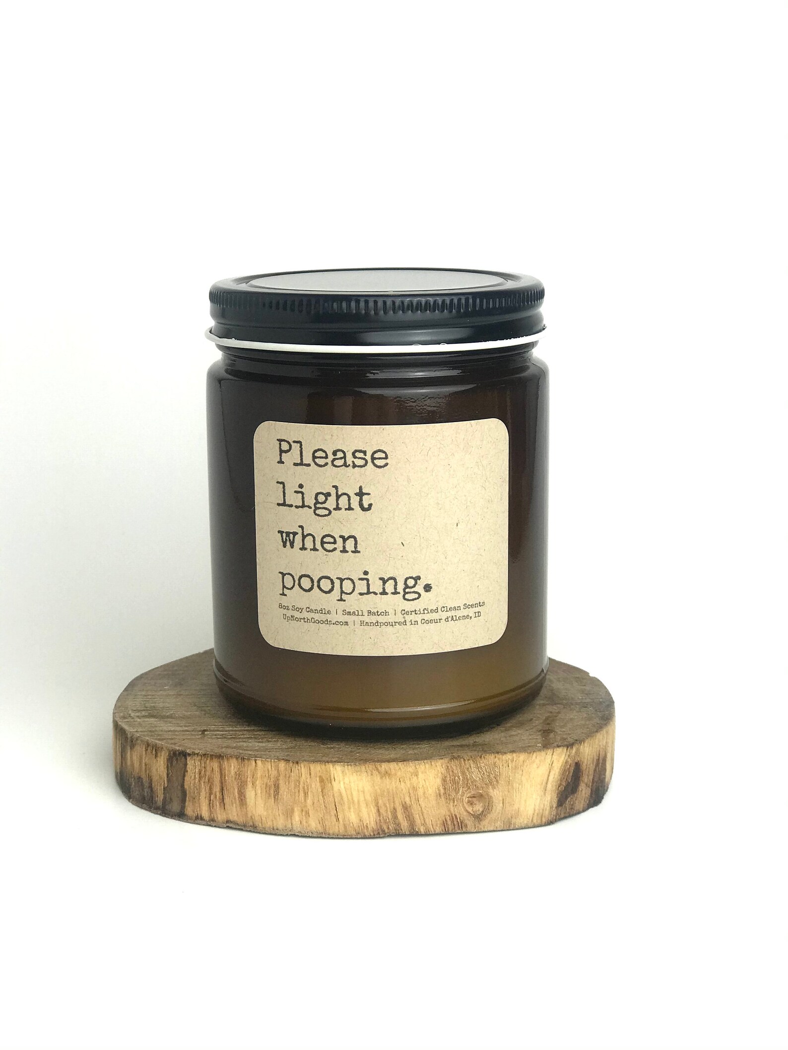 Please Light When Pooping Soy Candle Etsy