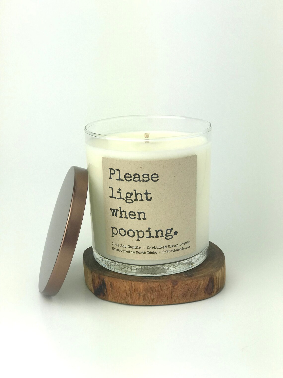 Please Light When Pooping Soy Candle Etsy