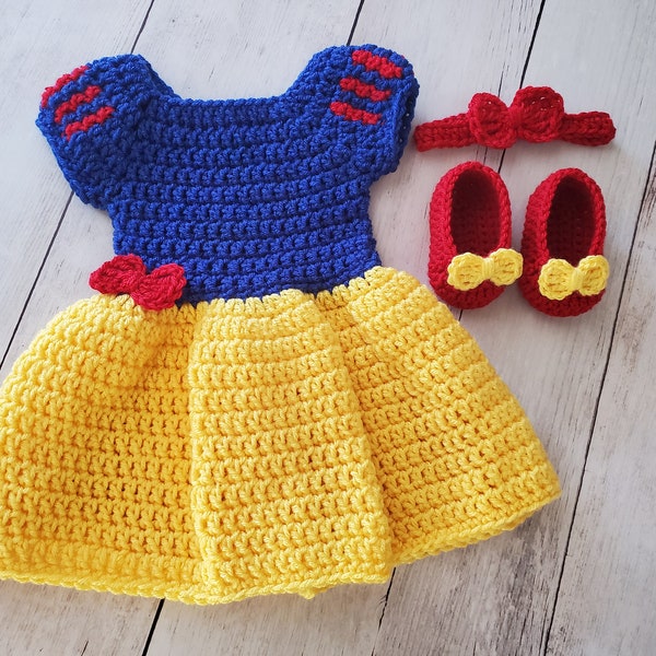 Baby Princess Snow White Inspired Outfit / Costume. Princess Baby Photo Prop. Baby Photo Outfit. Baby Shower Gift. READY TO SHIP