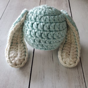 Baby Bunny Crochet Hat. Easter Baby Hat. Easter Crochet Hat. Baby Crochet Photo Prop. Baby Coming Home Hat. Baby Shower Gift. READY TO SHIP
