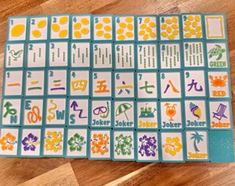 Floating 3D Printed Travel Mahjong Tiles - Lemons! Matches Sam’s Club Mat!