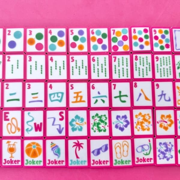 Floating 3D Printed Travel Mahjong Tiles