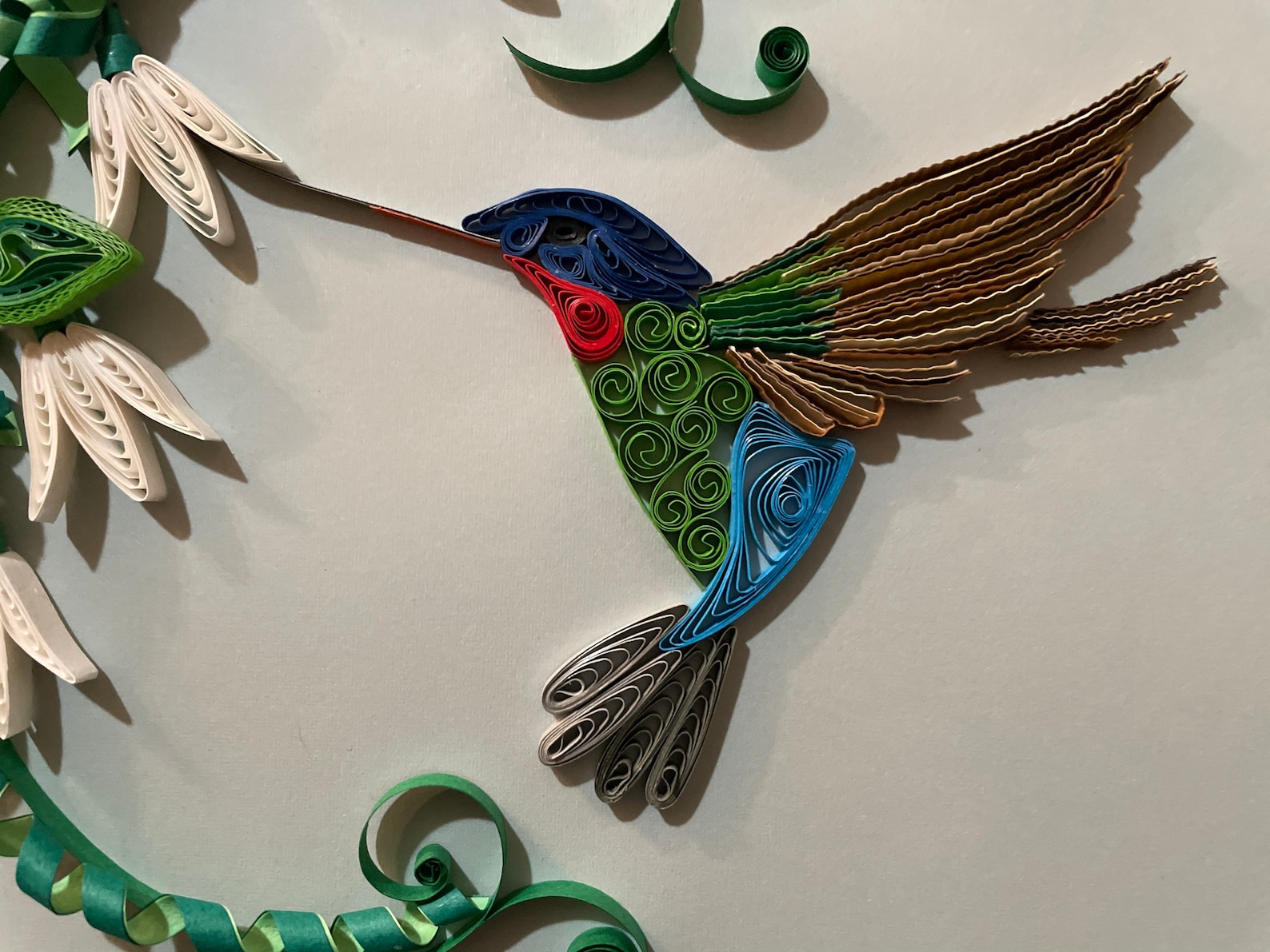 Hummingbird Paper Quilled OOAK Quilling Art Wall Art Table Art Etsy