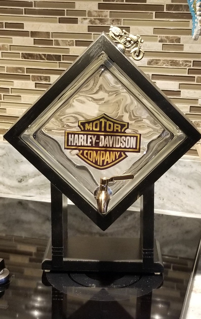 Whiskey Glass Block Decanter Etsy