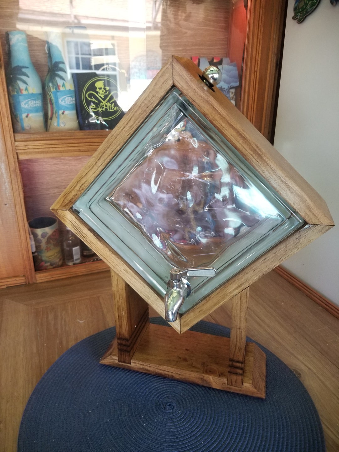 Glass Block Whiskey Decanter Etsy