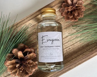 Pine Reed Diffuser - Evergreen Scent - Natural Home Fragrance