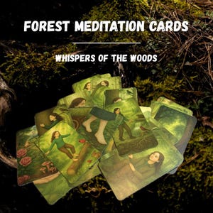 Cartões de meditação na floresta “Sussurros da Floresta” – Baralho de Mindfulness para Mulheres | Oráculo da Natureza, Dicas para Acalmar o Sistema Nervoso, Presente para Caminhada