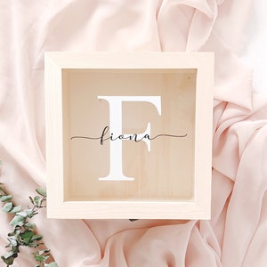 Bridesmaid Wooden Box,Wooden Shadow Box, Keepsake Box, Personalized Gift Box, Glass Top Box, Monogram Gift Box, Bridesmaid Proposal Box
