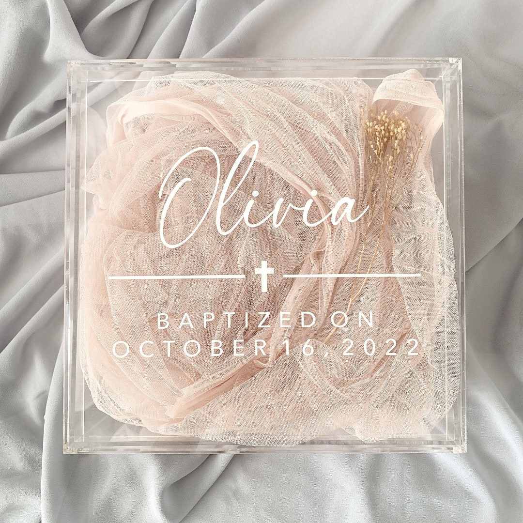 Personalized Baptism Gift Box, Baptism Gift Box, First Communion Gift ...