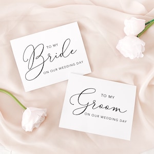 Carte de mariage mariée, à ma mariée le jour de mon mariage carte, carte de jour de mariage, carte de marié, le jour de mon mariage, à mon marié le jour de mon mariage