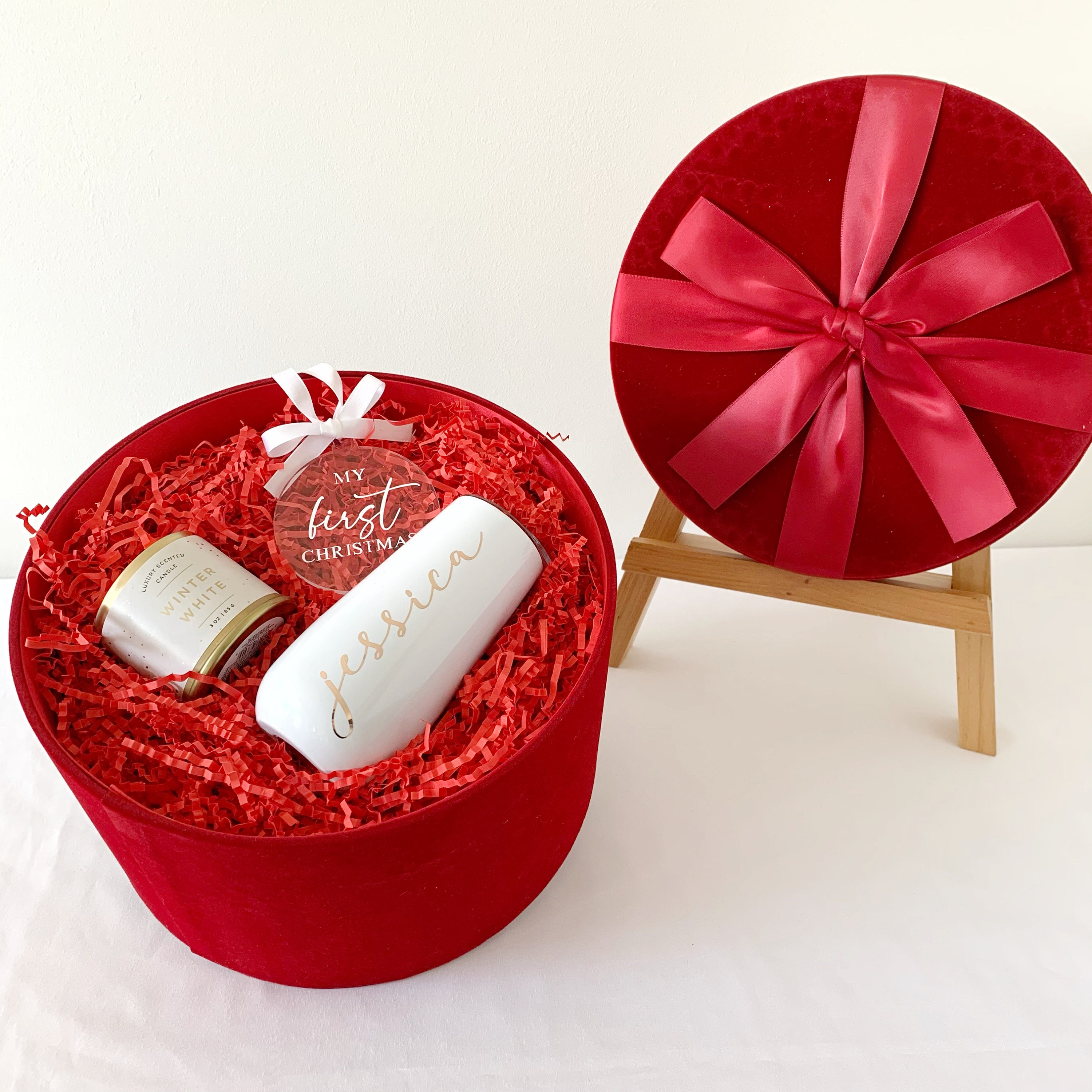 Round Gift Box Gift Box for Her Velvet Gift Box Bridesmaid Etsy